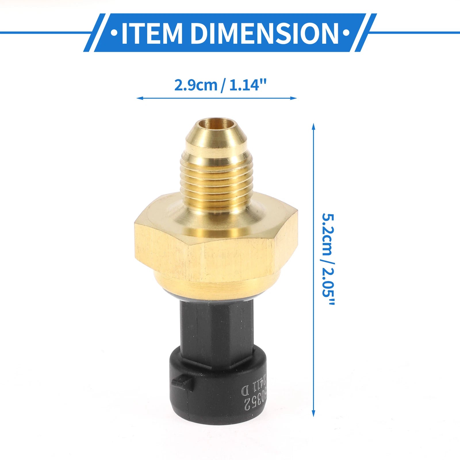 Engine Oil Pressure Sensor for Ford Powerstroke (Metal, Black)