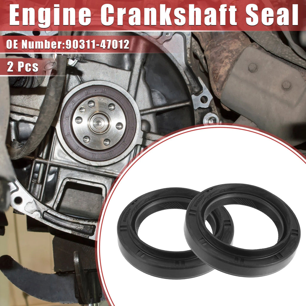 2pcs Engine Crankshaft Oil Seal Replacement for Toyota 4Runner (1996–2014)