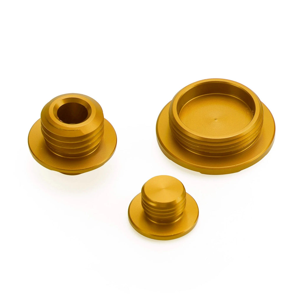 Crankcase Cover Oil Filler Plug Kit Gold for Honda CRF450R CRF450X (2005–2016) T9