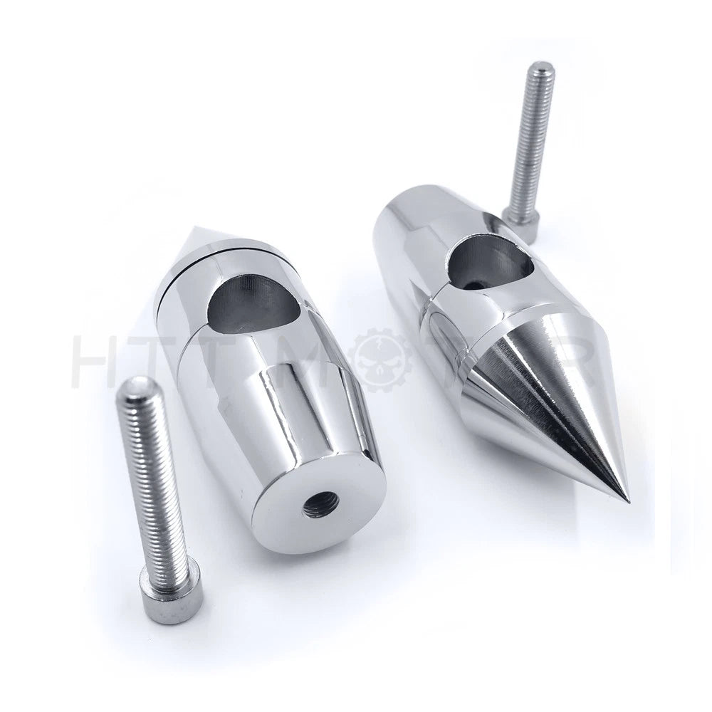 2 1/4" Chrome Spike Handlebar Risers for Harley Softail Dyna Sportster (Custom)