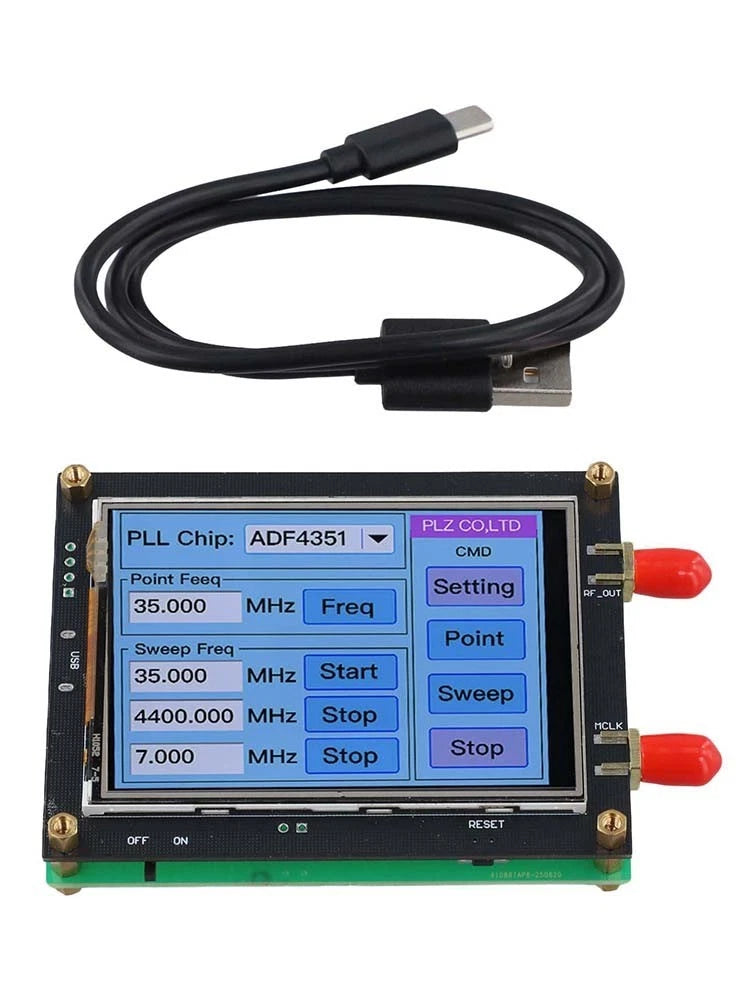 ADF4351 35M 4G RF Signal Generator for Frequency Division and Sweeping