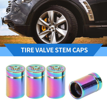 Tire Valve Stem Caps 4 Pack for SUV Bike RV 11x17mm (11–17mm)