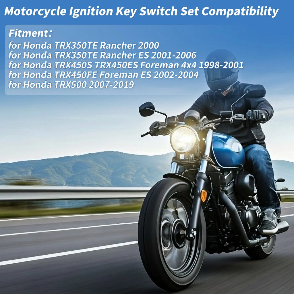 Ignition Key Switch Replacement for Honda TRX350TE Rancher (2000–2007)