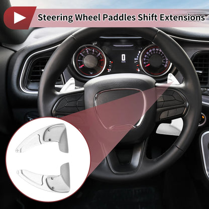 Aluminum Alloy Steering Wheel Shift Paddle Extensions for Dodge Challenger (2015–2023)