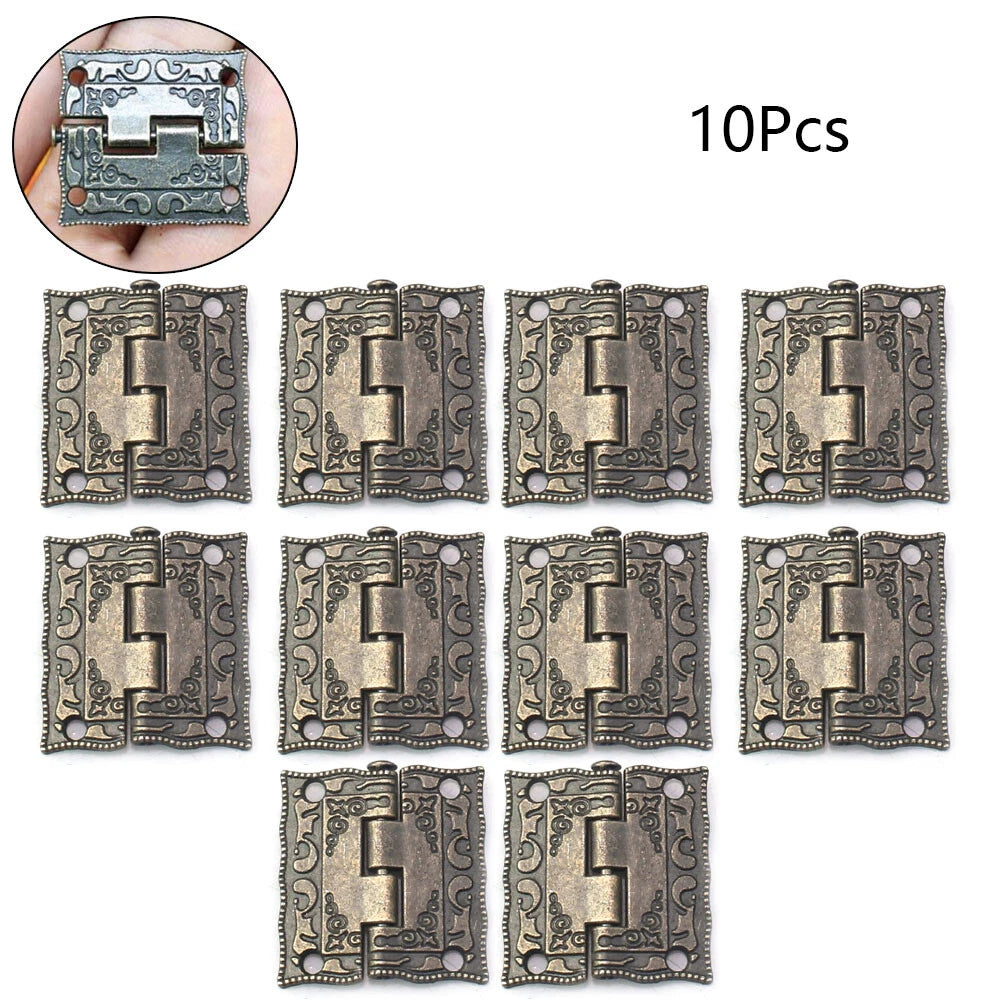 Butt Hinge Set of 10 for Vintage Jewelry Gift Wine Box Cabinet (26x23mm)