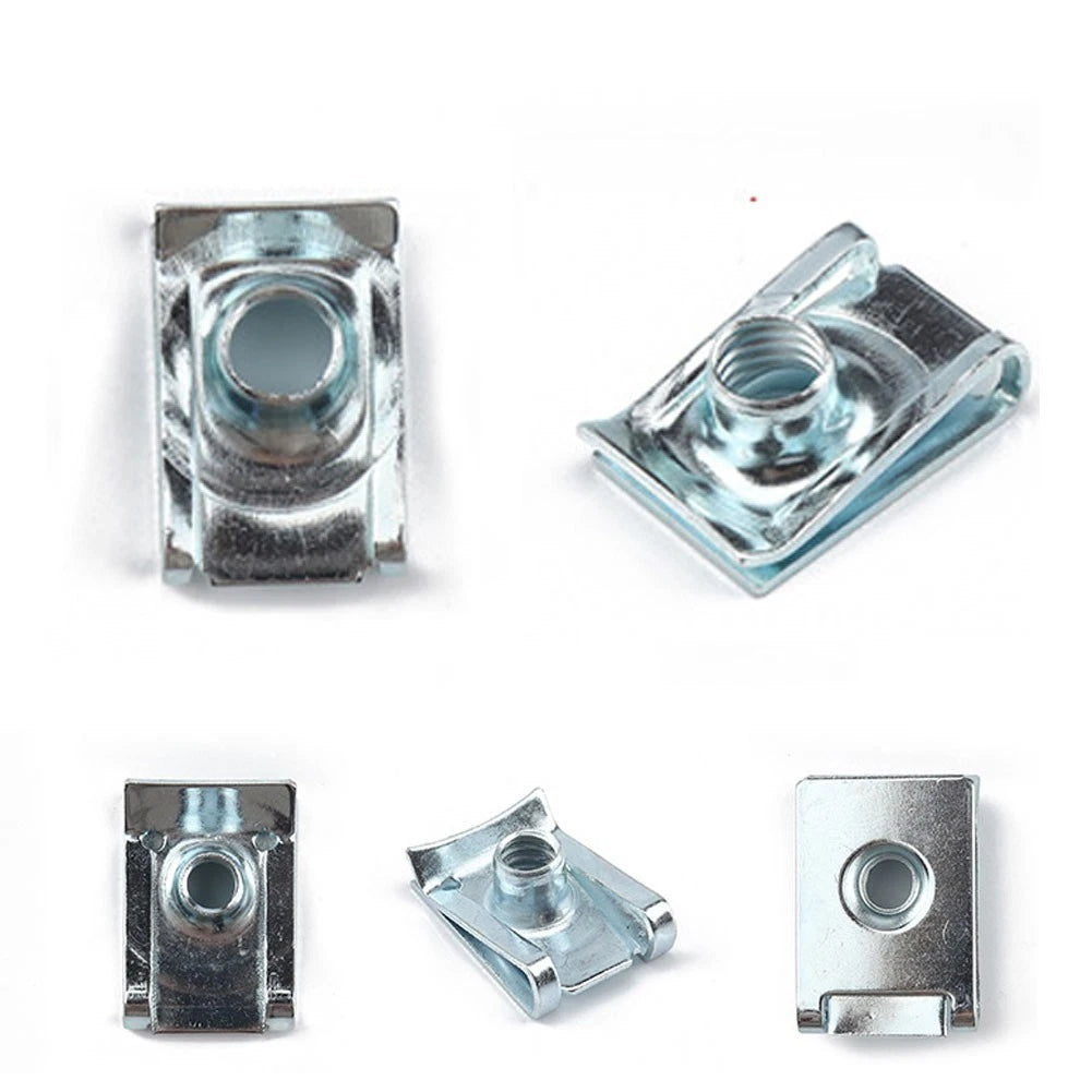 10PCS M6 Car Clip Nuts for Universal Applications (304 Stainless Steel)