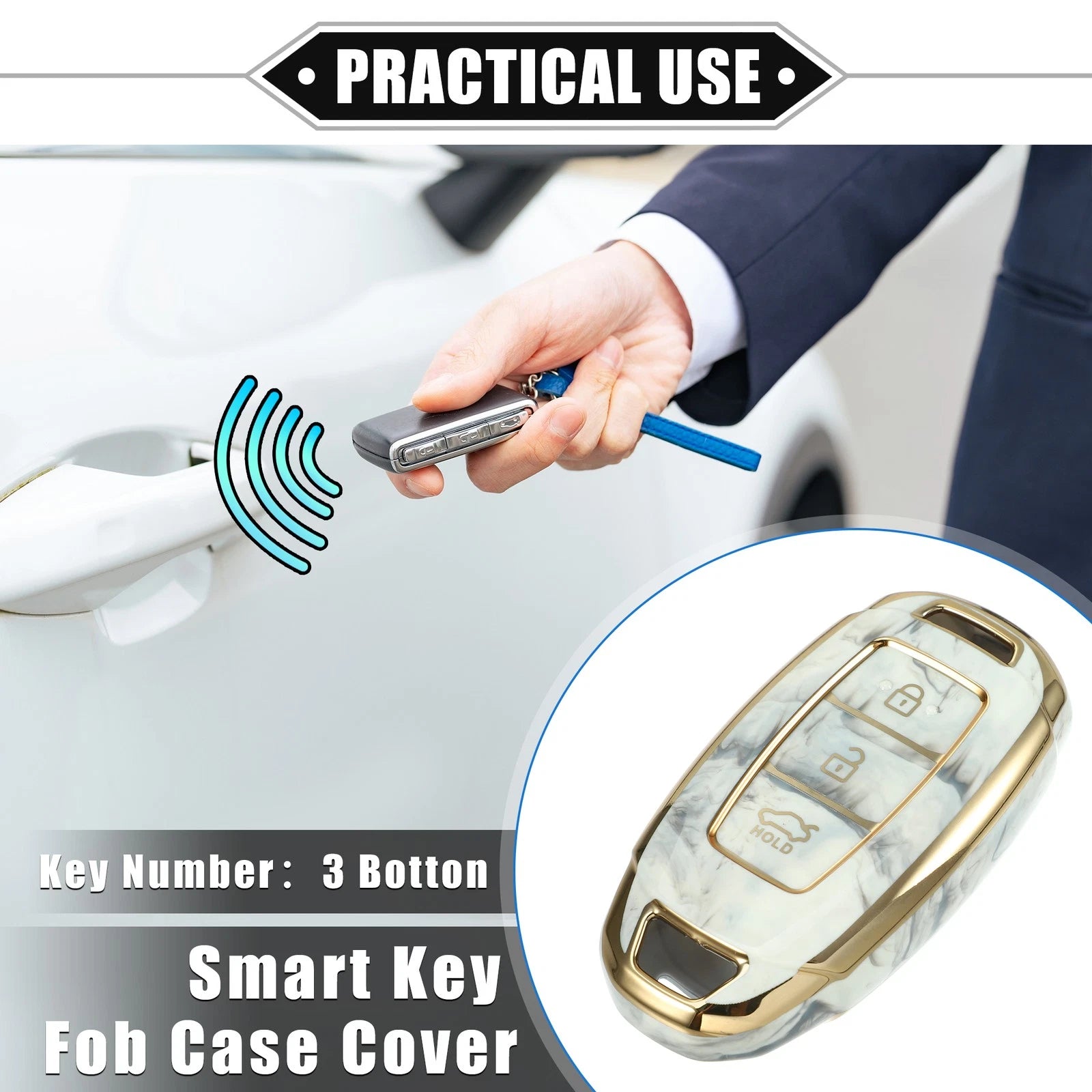 Key Fob Cover Replacement for Hyundai Accent Tucson (2000–2020)