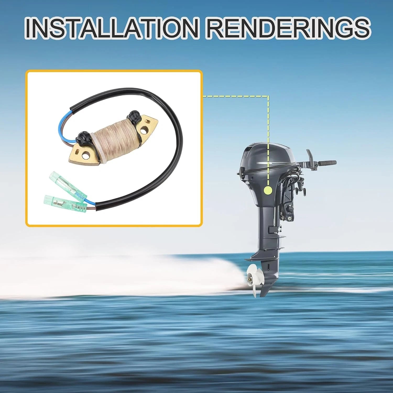 Ignition Coil for Yamaha Outboard (68T‑85520‑00)