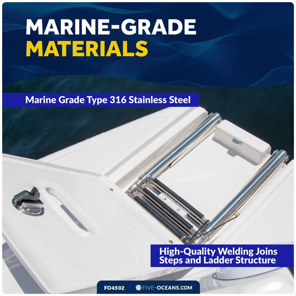 3 Step Telescoping Boat Ladder for Over Platform (Universal Fit)