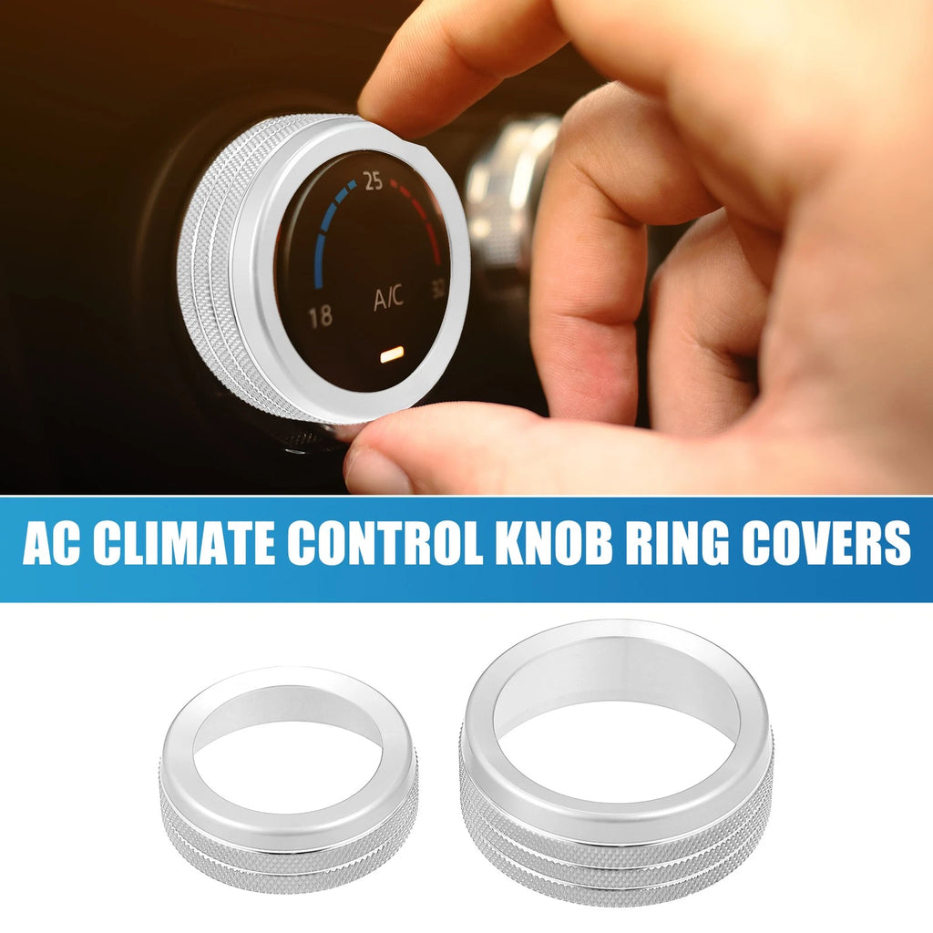 Car AC Radio Switch Knob Cover Decals for Dodge Durango (2014–2020)