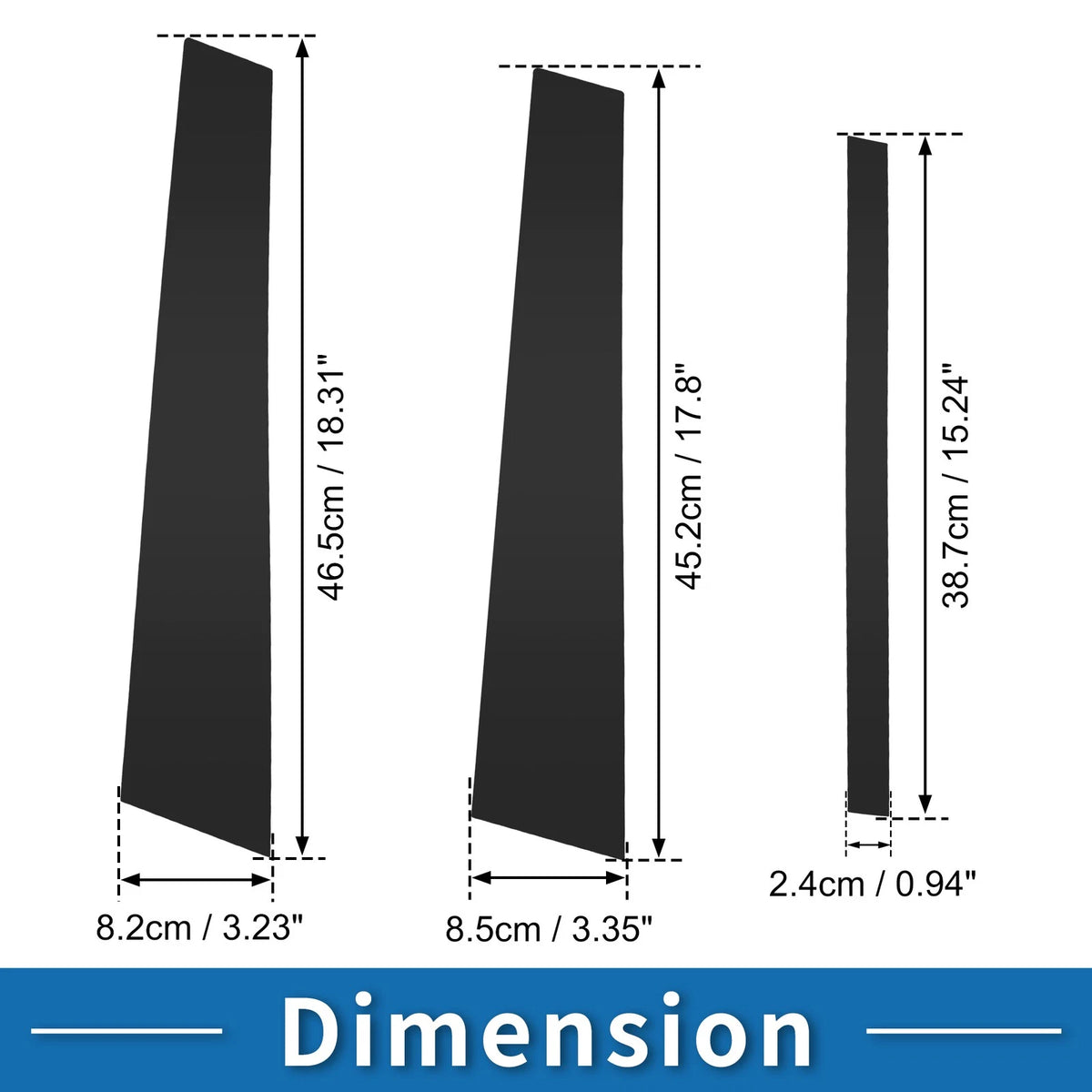 6 Pcs Door Pillar Window Trim for VW Golf 6 MK6 (2010–2013) Black