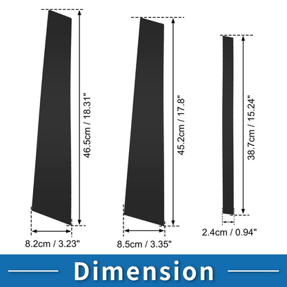 6 Pcs Door Pillar Window Trim for VW Golf 6 MK6 (2010–2013) Black