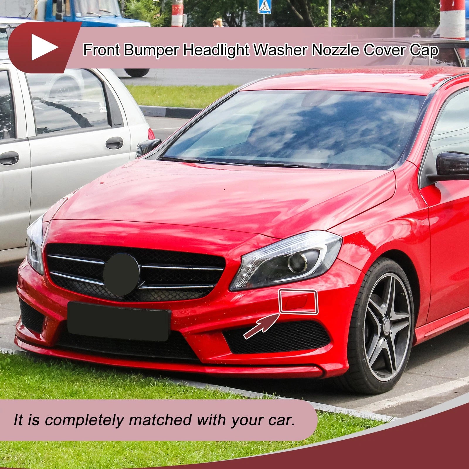 Front Left Bumper Trim Nozzle Cover for Mercedes-Benz A-Class W176 (2012–2018)