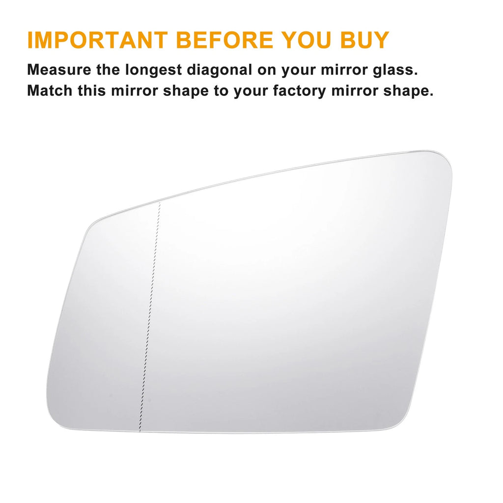 Left Side Mirror Glass Heated Back for Mercedes-Benz S Class (2014–2021)