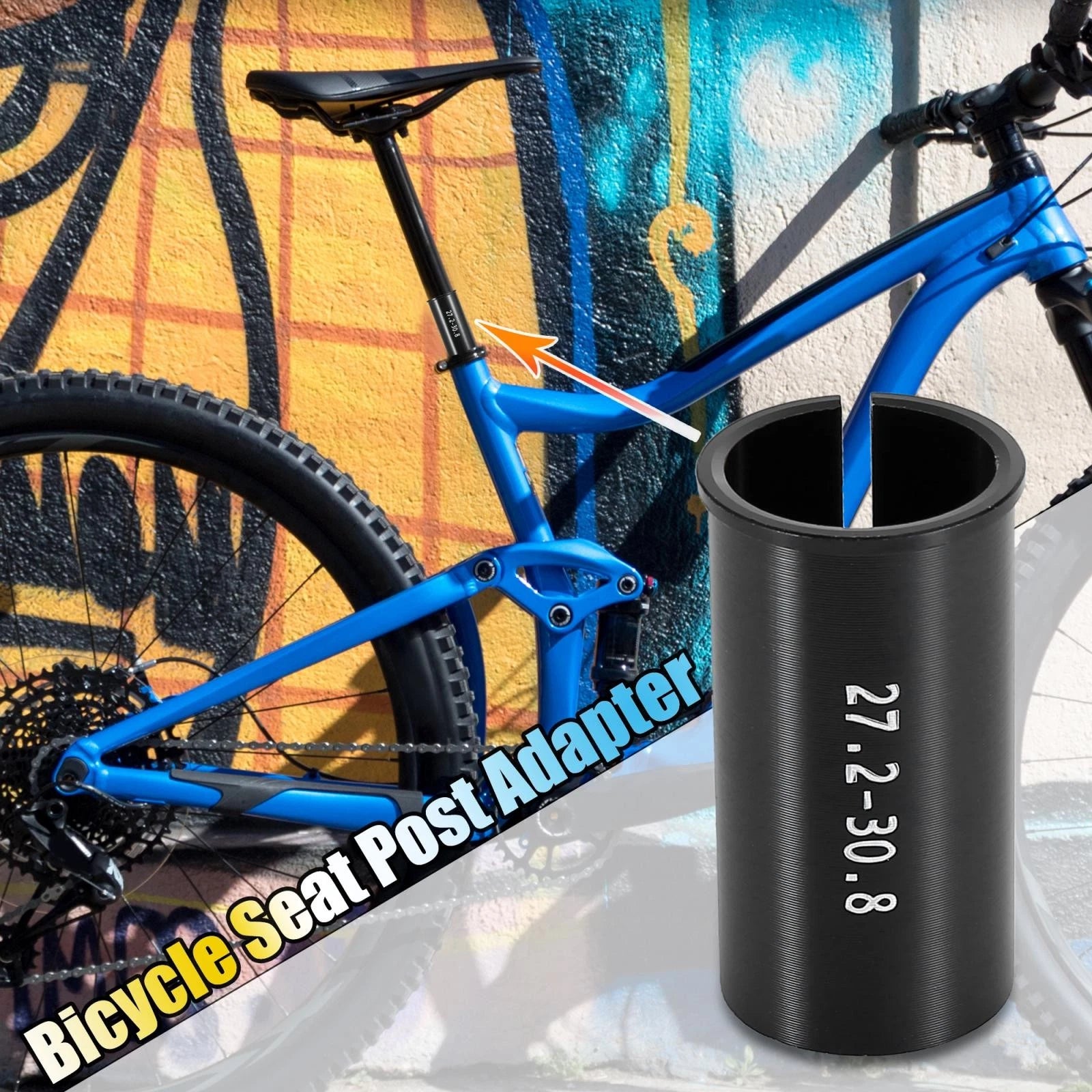 Adjustable Seatpost Tube for Bike 27.2–30.8mm Universal Fitting Adapter