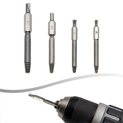 Set of 4 Broken Head Screw Extractors for Various Sizes