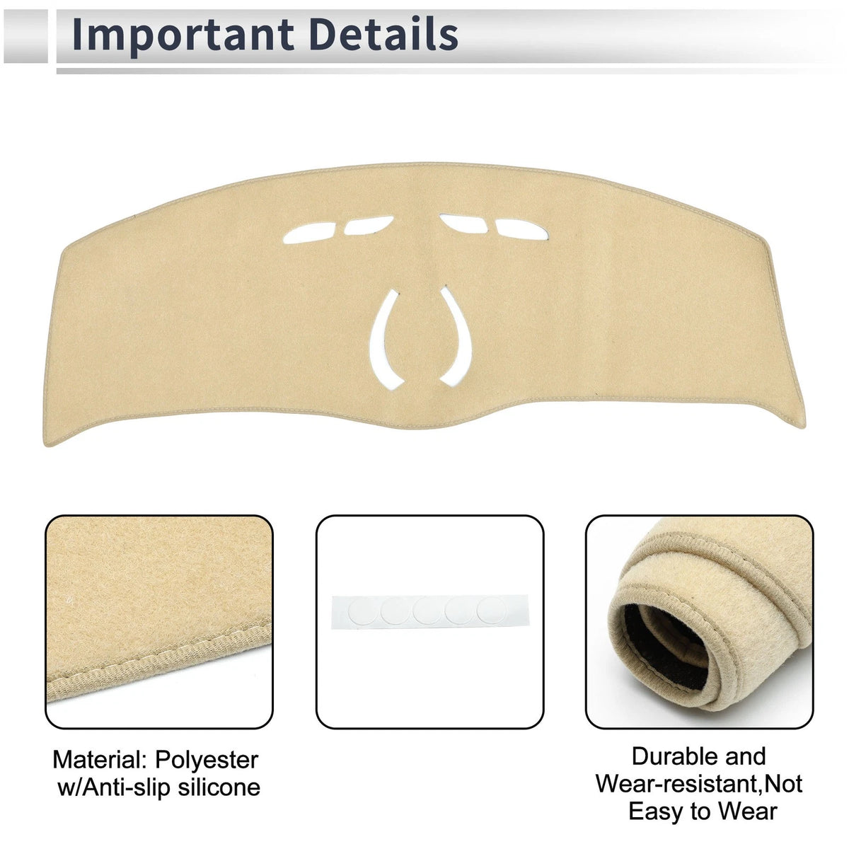 Dashboard Dash Cover Mat for BMW Mini Cooper (MINI) F55 F56 2014–2024 Beige