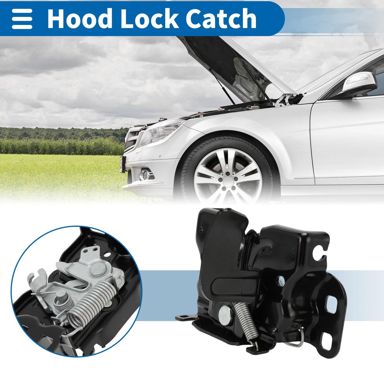 Hood Latch Assembly Replacement for Dodge Avenger Sedan (2011–2014)