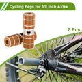 2 Pcs 70mm Bike Pegs Replacement Circle Texture Foot Pegs for Orange
