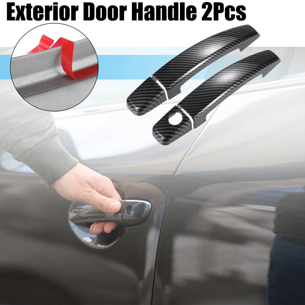 Door Handle Cover Exterior Replacement for Chevy Camaro Carbon Fiber Pattern 2Pcs (2010–2015)