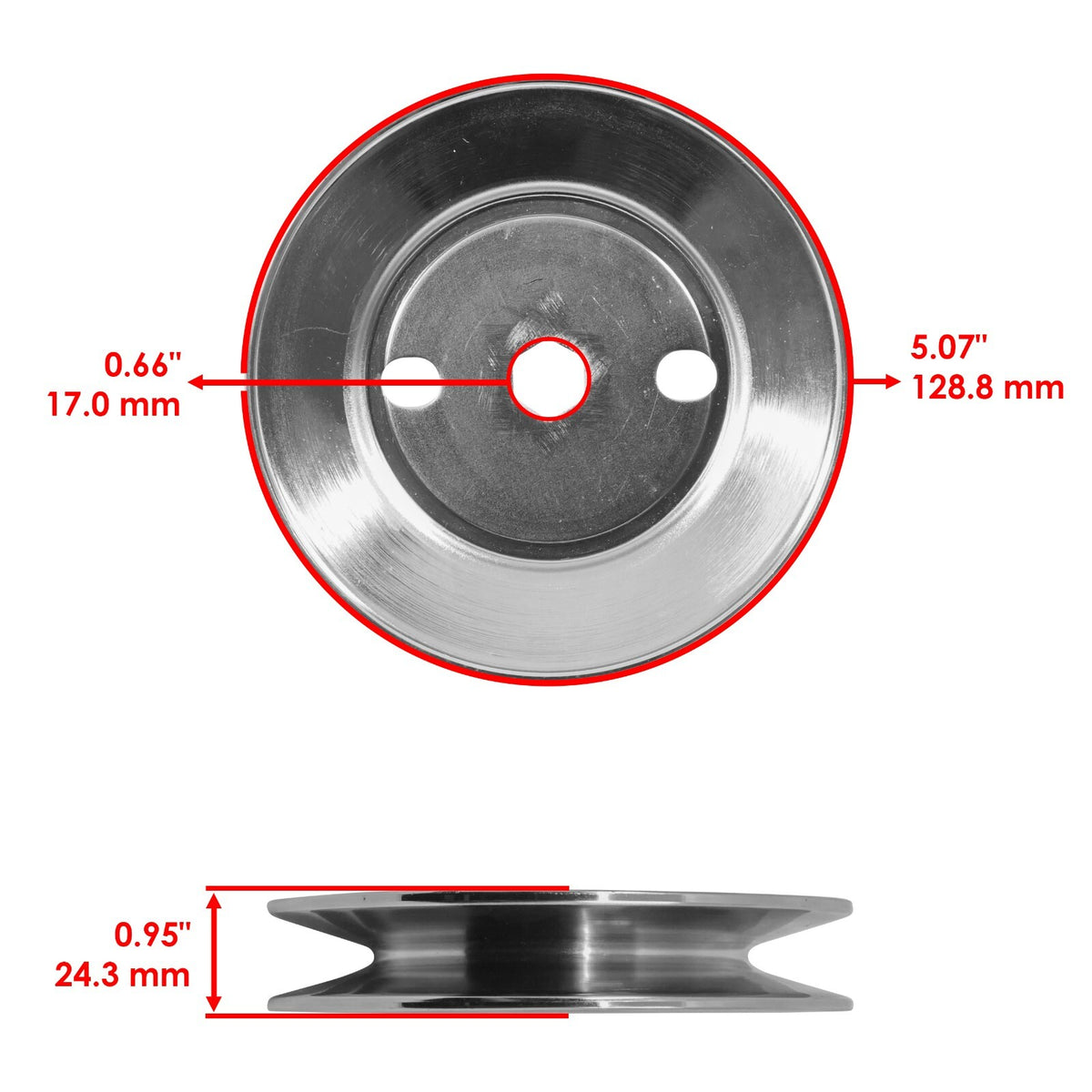 Mower Deck Spindle Pulley Replacement for John Deere Z375R 48 54 60 (—)