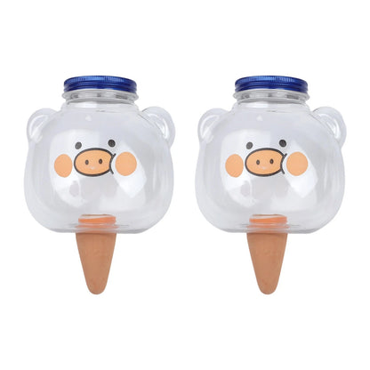2X Automatic Plant Watering Devices Pig Shape Slow Release Tool