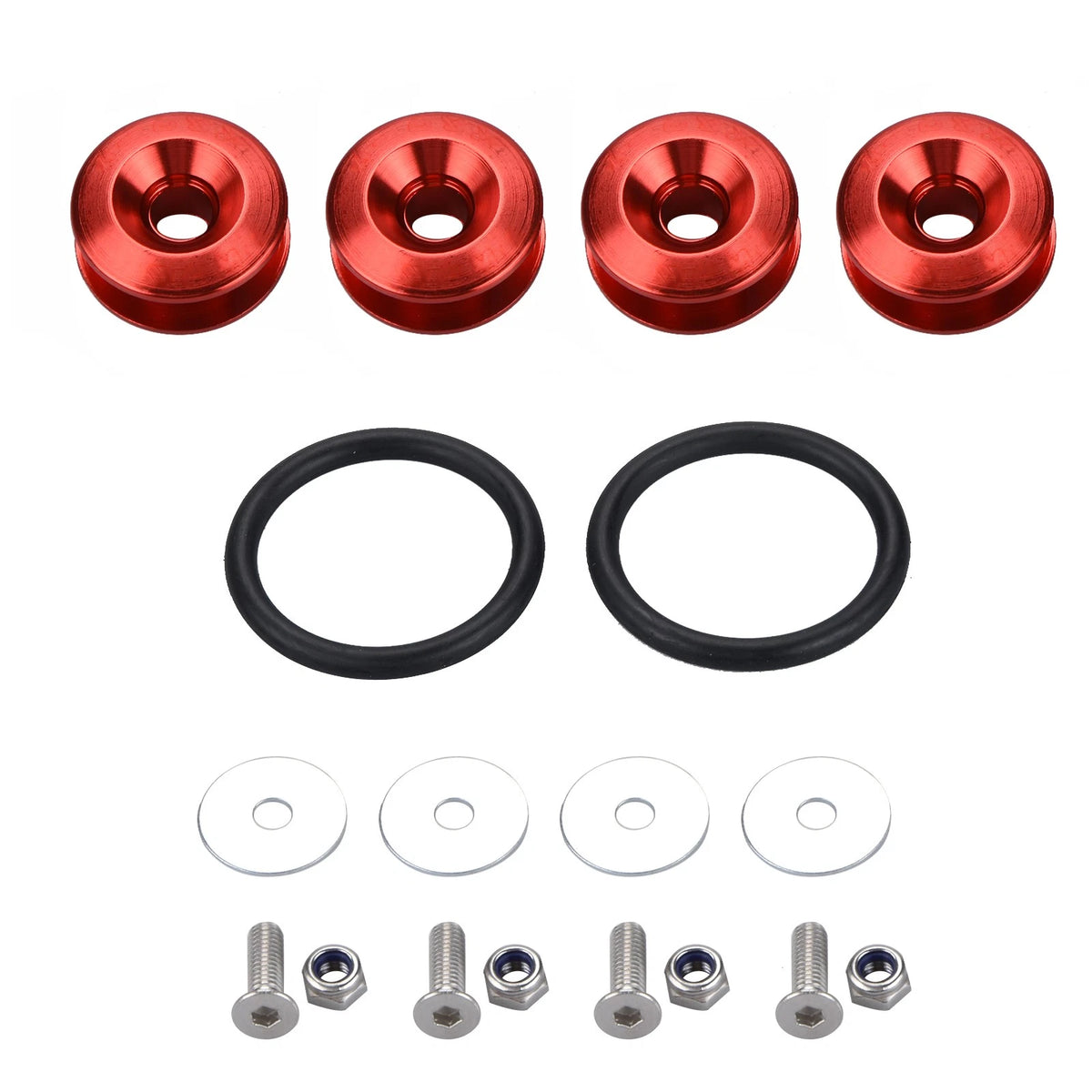 Reinforced Circles with Rubber Bands and Screws for JDM Car Bumpers