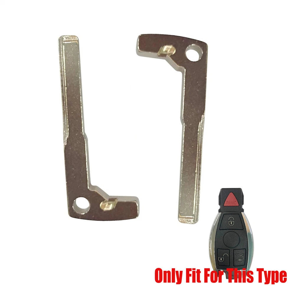2Pcs Insert Small Key Blank Emergency Key Uncut Blade For Mercedes Benz Keyblade