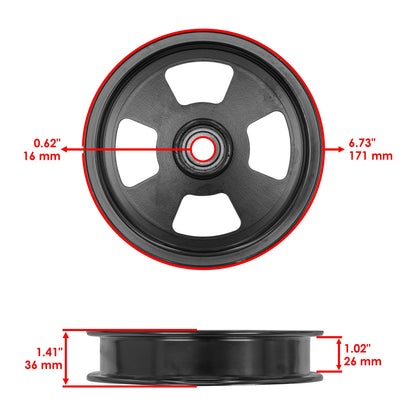 Deck Idler Pulley 6 Inch for Hustler X-One RD Diesel Z Super Z Mower (2000–2010)