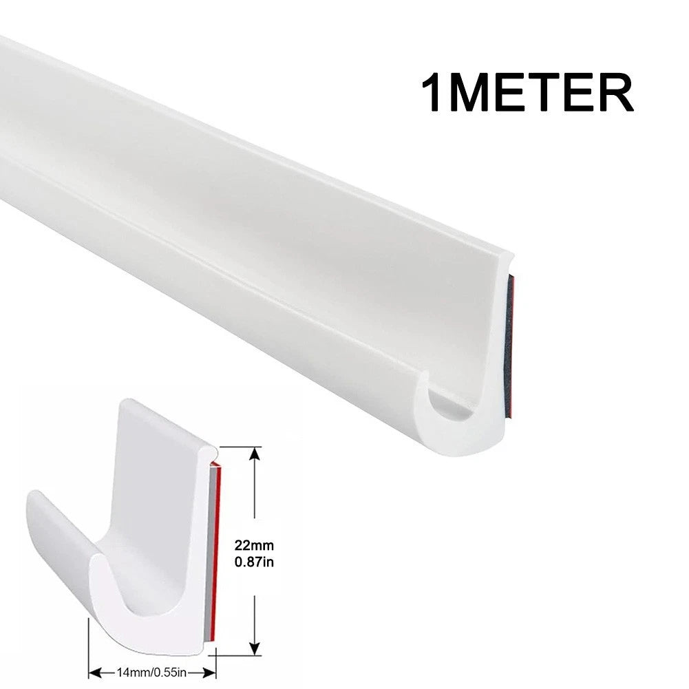 Rain Gutter Roof Drain Diverter for Vehicles (Easy Install, White)