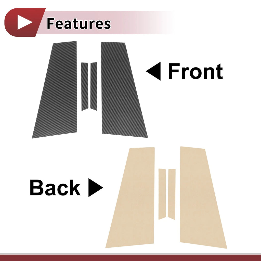 Door Pillar Window Trim 4 Pcs Replacement for Mercedes-Benz CLS (2017–2019) Black