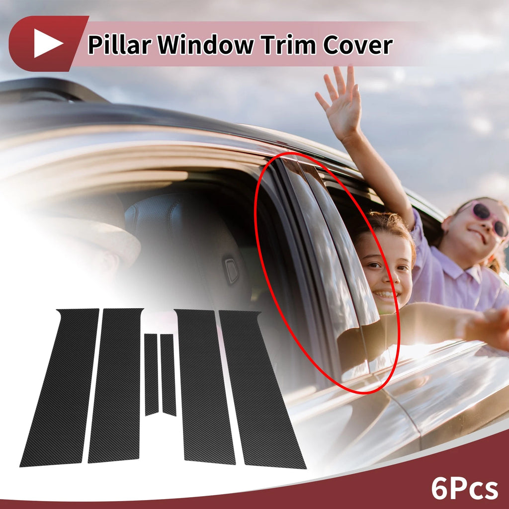 Door Pillar Window Trim Replacement for Chevrolet Aveo Sedan 2011–2014 Black