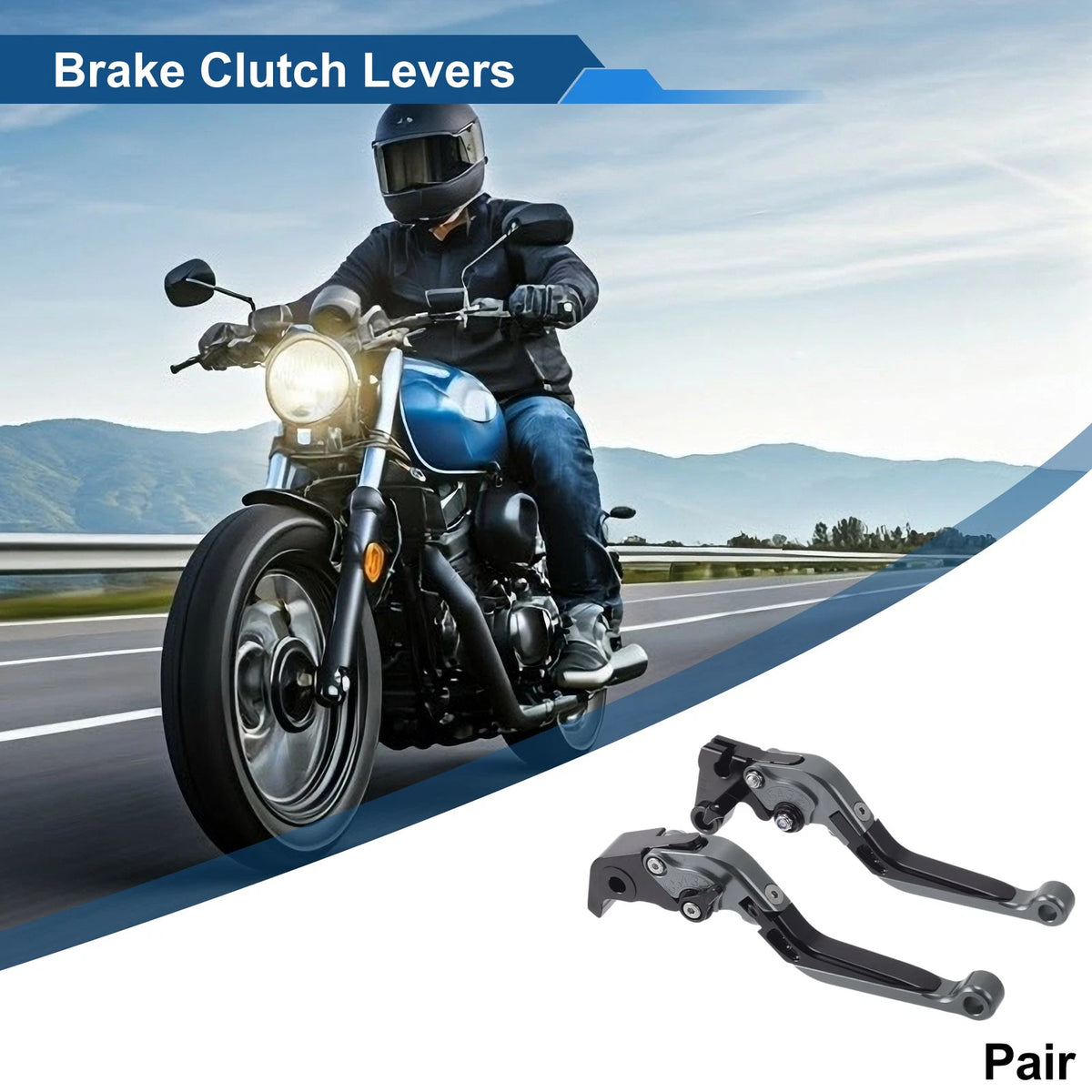 Adjustable Brake Clutch Lever for Yamaha YZF R1 (2002–2023) - Titanium Head Black Handle
