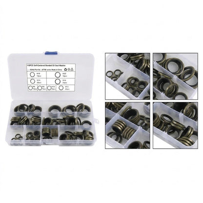 110 pcs Crush Washers for Engine Oil Drain M6-M20 Sizes
