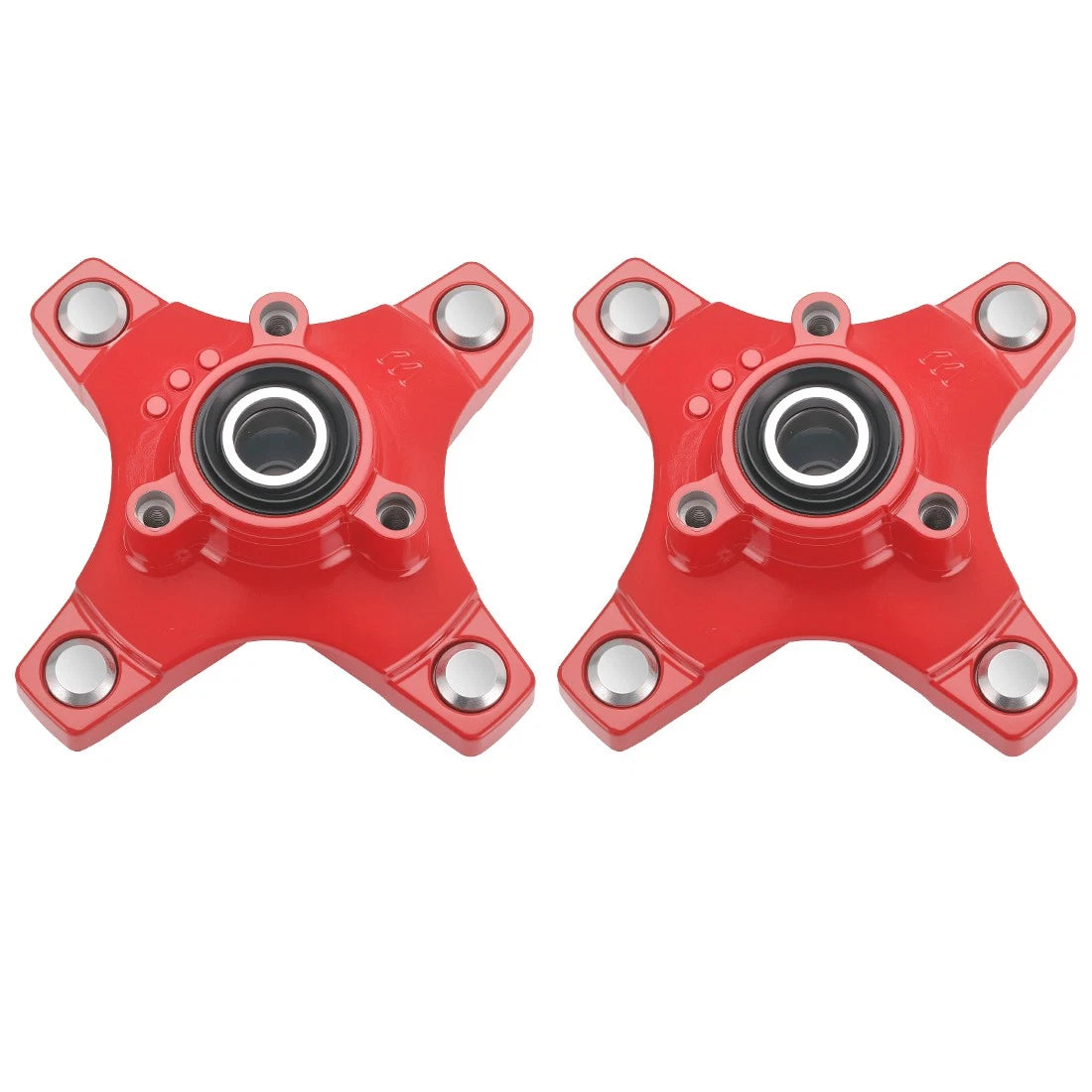 Set of 2 Red Wheel Hubs for Honda Sportrax 400 2x4 TRX400EX (2002–2008)