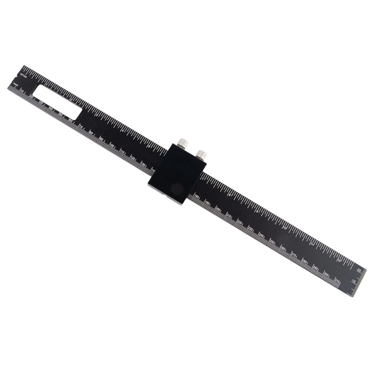 Ergonomic Woodworking Ruler with Secure Thumb Screws for Stability