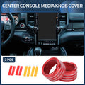 Audio Media Switch Knob Cover for Dodge Ram 2019–2021 Red 2 Pcs