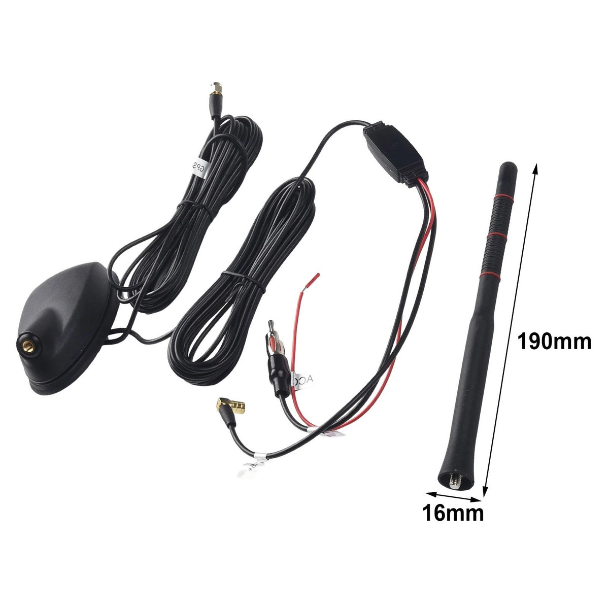 Active Amplified DAB+GPS+FM Antenna for