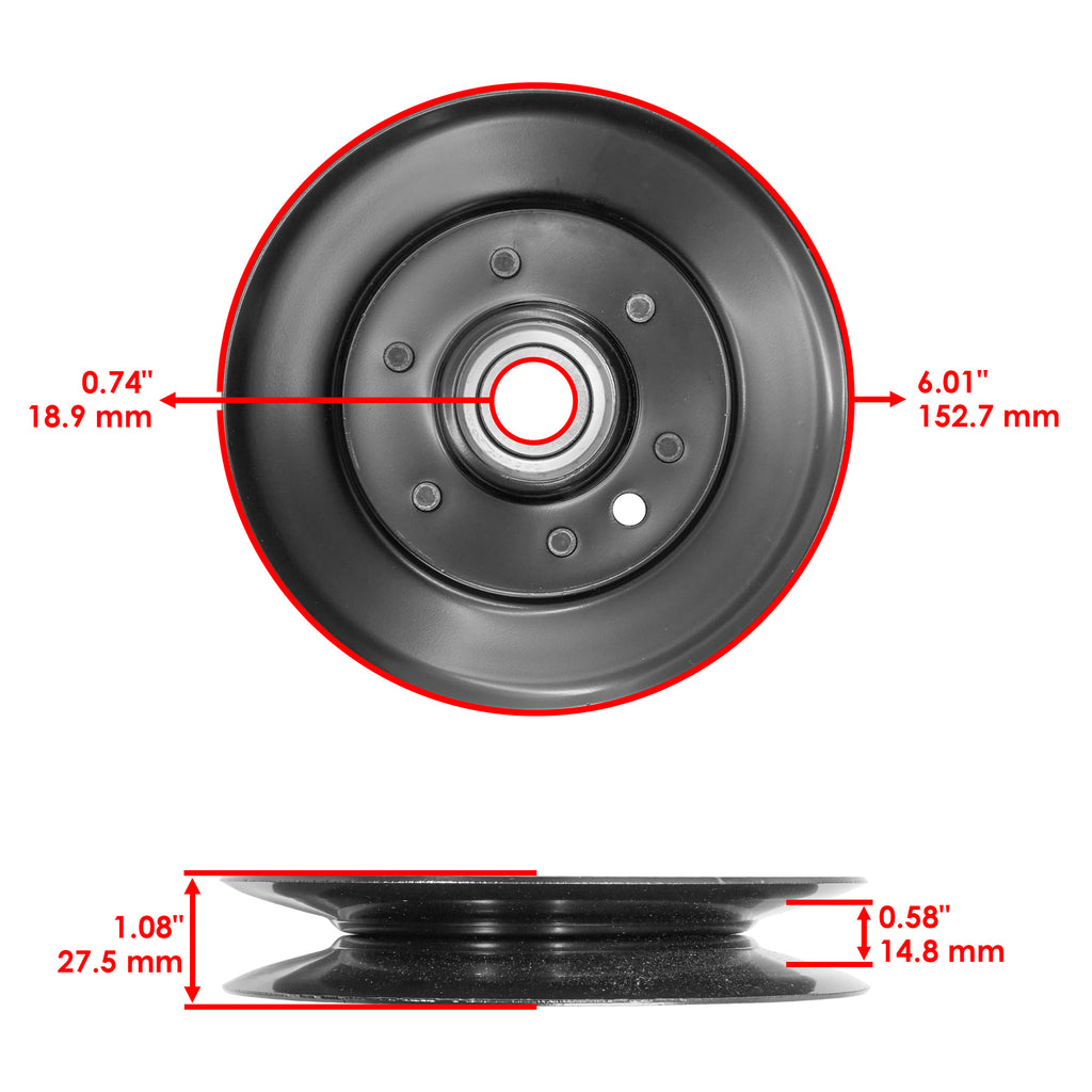Deck Idler Pulley Replacement for John Deere Z997R 60 inch (2017–2019)