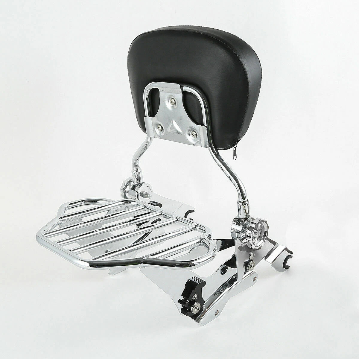 Sissy Bar Luggage Rack Backrest Docking Kit for Harley Touring (2014–2024) Chrome