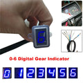 Blue LED Digital Gear Indicator Light for Motorcycle (0-6 Shift)
