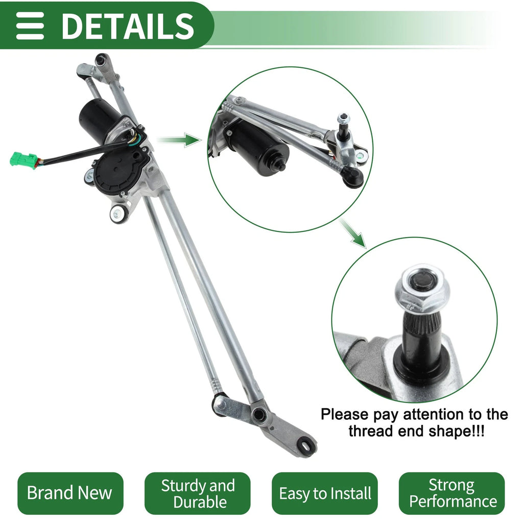 Front Windshield Wiper Motor Linkage Assembly for Saab 9-3 (2003–2011) No.12755304