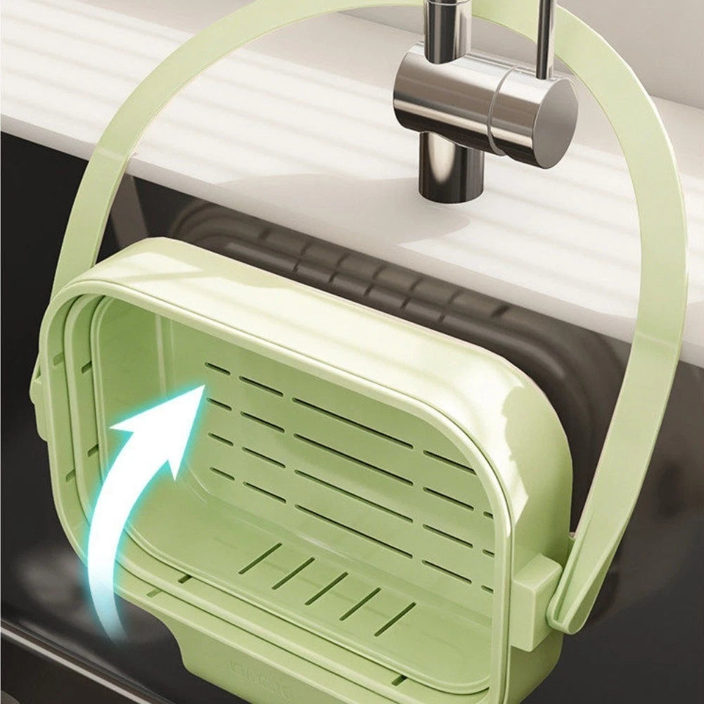 2pc Sink Drain Basket with Removable Cover for Easy Cleanup