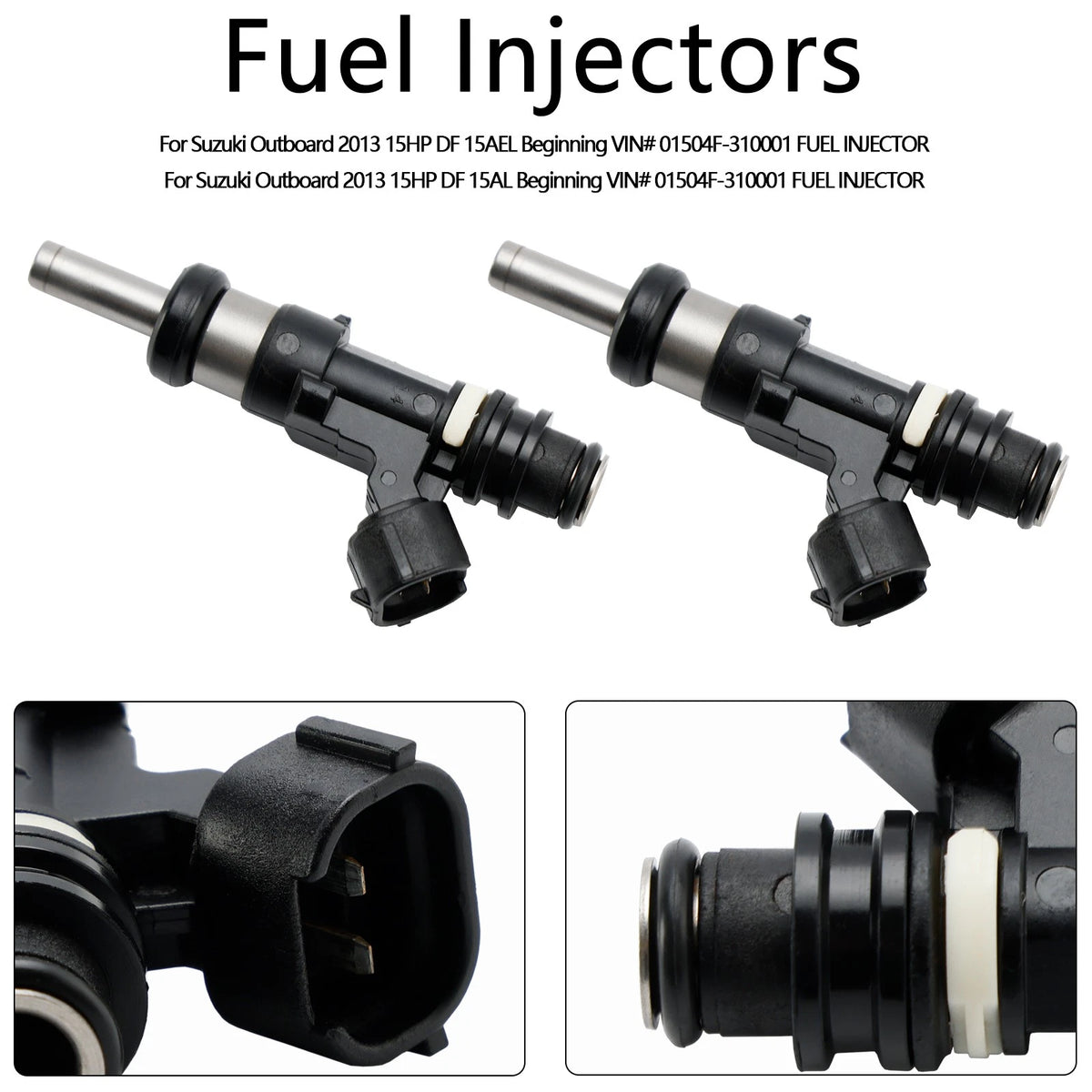 2X Fuel Injector 15710-89L00 for Suzuki Outboard DF 15HP 9.9HP 20HP