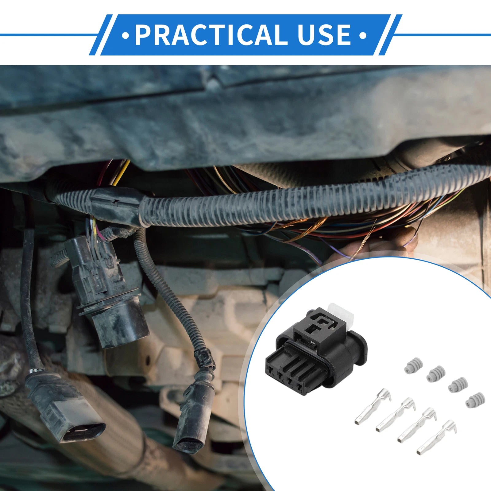 4 Pin Mass Air Flow Sensor Connector Plug Female for BMW (2006–2018)