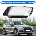 1 Pc Headlight Lens Cover for Audi Q5 (2009–2012) Black Clear