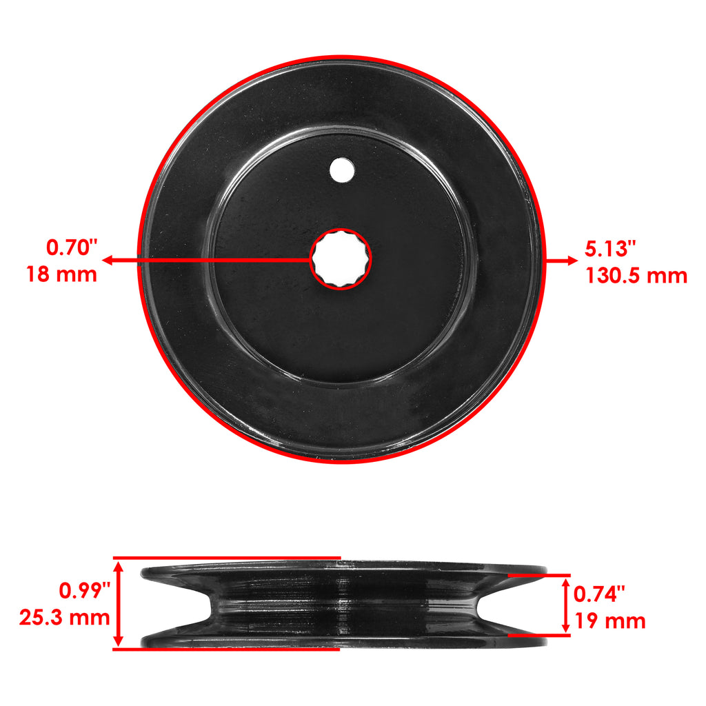 Deck Spindle Pulley Replacement for White Outdoor LT546 LT946 (P61–P616)