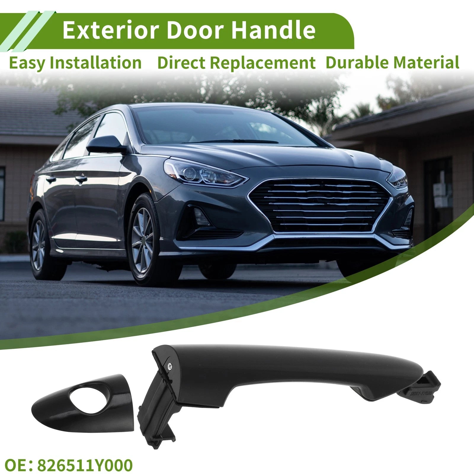 Exterior Door Handle Replacement Front Left for Hyundai Kia Picanto (2011–2018)