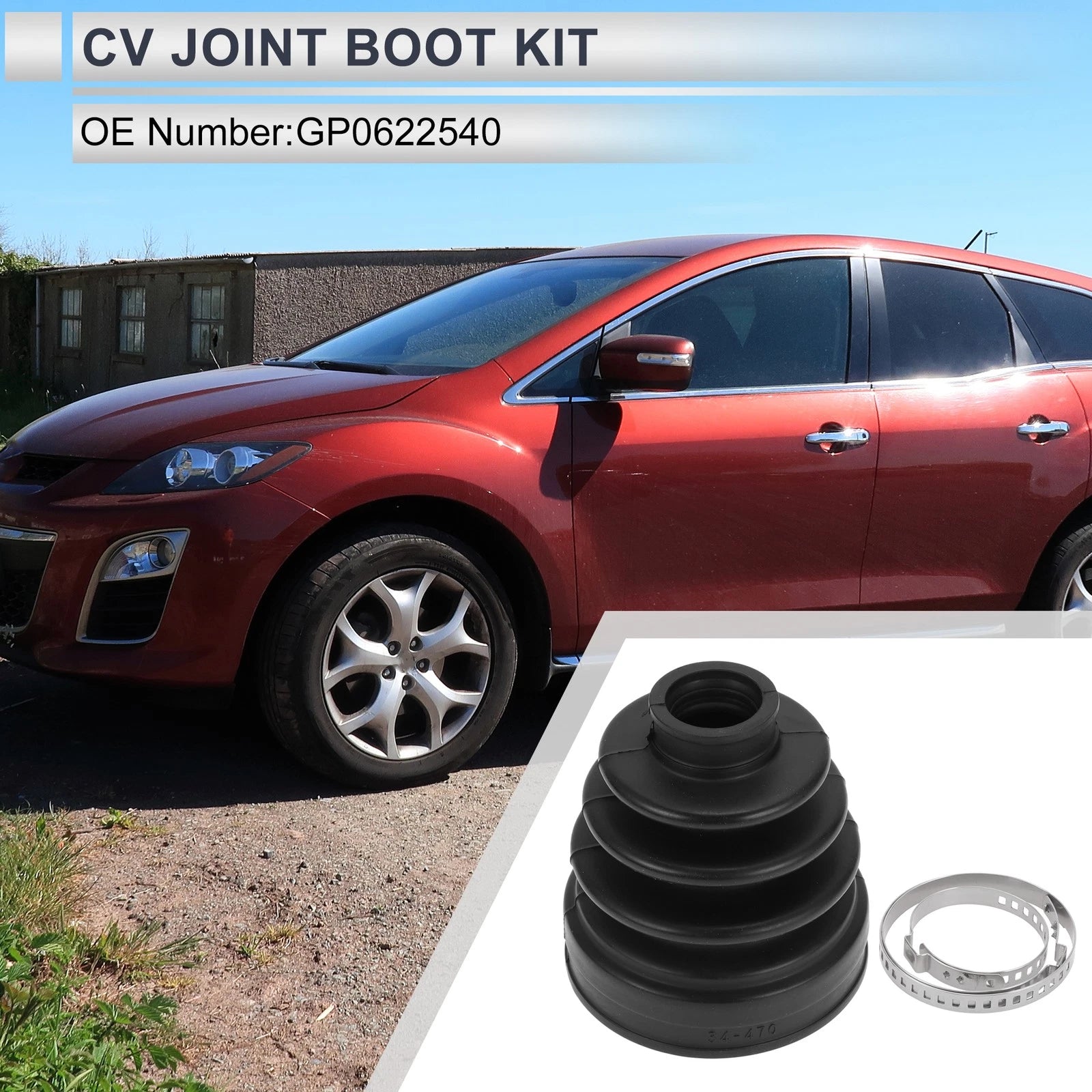 Inner CV Joint Boot Kit with Clamps for Mazda MPV (2004–2006)