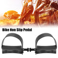 Exercise Bike Pedals with Straps 1/2 Inch Spindle Pair for Black Cycling